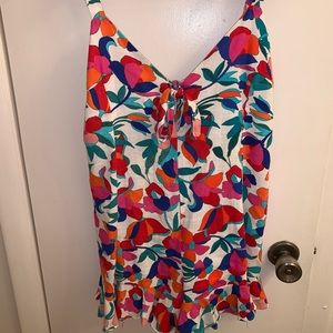 Floral loose fitting romper